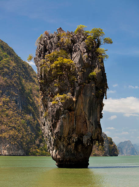 Famous Island in Thailand The island made famous by James Bond movie Man with the Golden Gun. A Popular tourist destination in the Phang Nga province of Phuket, Thailand phang nga province stock pictures, royalty-free photos & images