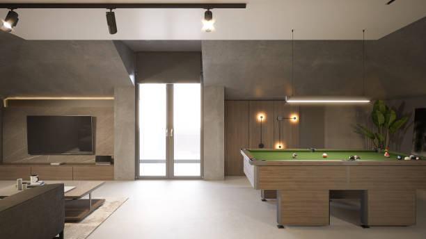 istock Interior Design. Architecture. Computer generated image of living room. Architectural Visualization. 3D rendering. 1578333584