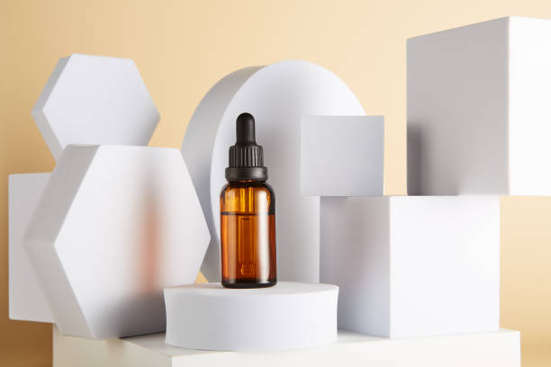 istock Abstract design template for beauty product in vial. 1578335696