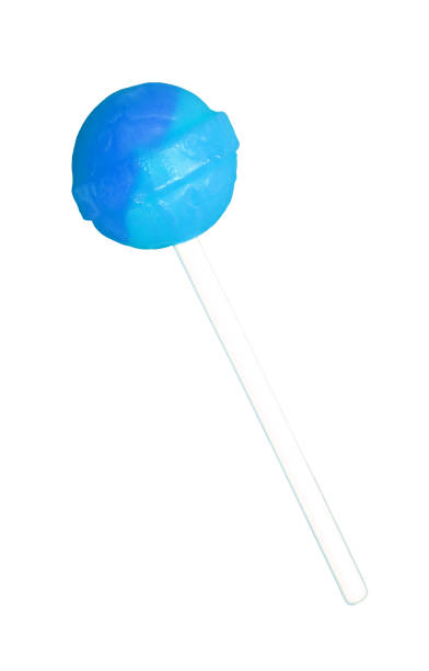 istock Gradient Vibrant Blue Lollipop Candy Isolated on white background 1578337300