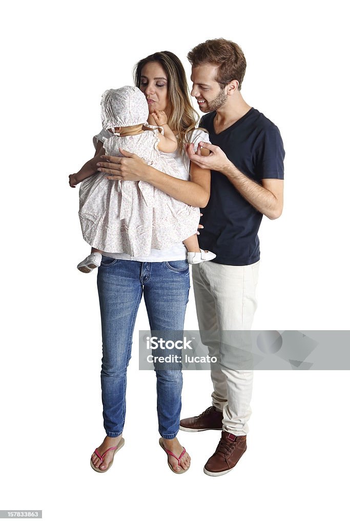 Par de pie y bebé sobre entrenamiento - Foto de stock de Biparental libre de derechos