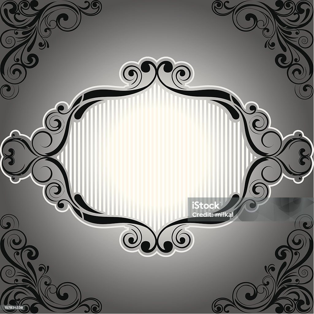 Gray Frame Corner Frame Retro Gray Design Stock Illustration - Download Image Now ...