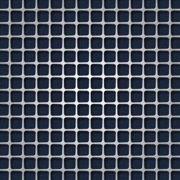 Vector illustration of Metal grid of square holes.
