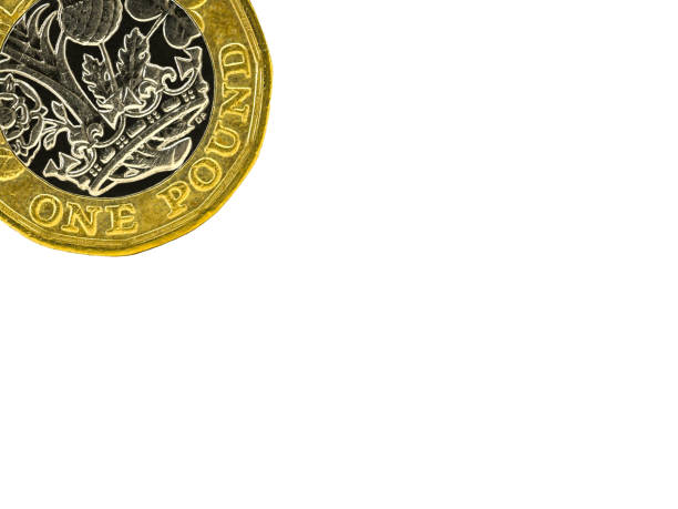 istock Close up of a British one pound coin 1578472412