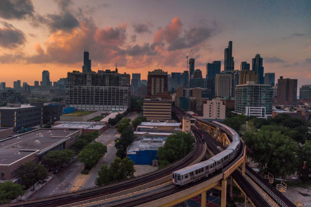 istock South Chicago Skyline with El Train 1578485766