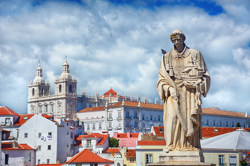 Statue of Sao Vicente in Lisbon, Portugal