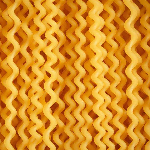 Italian long fusilli punctured pasta