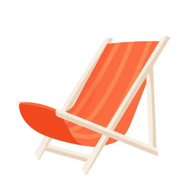 Vector illustration of Aquapark relaxing chair