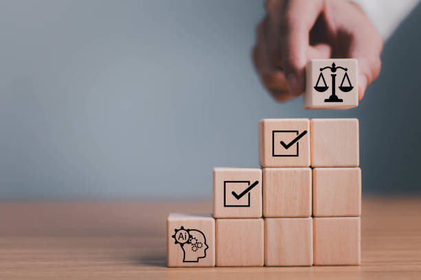 istock AI ethics or AI Law concept. Developing AI codes of ethics. Compliance, regulation, standard , business policy and responsibility for guarding against unintended bias in machine learning algorithms. 1578555768