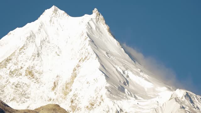 Timelapse of Mount Manaslu in the Himalayas of Nepal