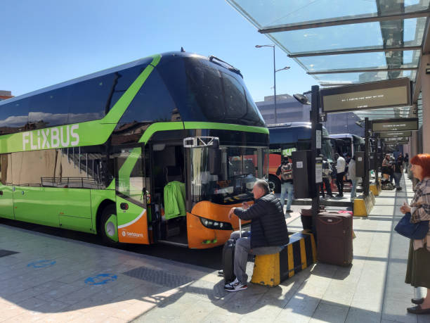 Marseille Gare Routière Saint-Charles Bus Station Marseille, Gare Routiere Marseille Saint-Charles, France, Flixbus Marseille, France - April 19, 2023: Gare Routiere Marseille Saint-Charles, Marseille Gare routière Saint-Charles Bus Station  Marseille, Marseille-Saint-Charles Station, Variation Of International Buses From Different Company, People Walking, Sitting Down, Waiting For Bus, Boarding International Bus Scene During Springtime marseille station stock pictures, royalty-free photos & images