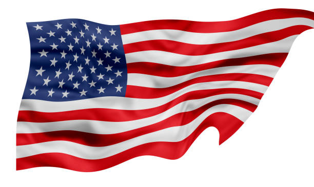 istock 3D rendering  - Illustration image of abstract American (USA) flag - 1578571411