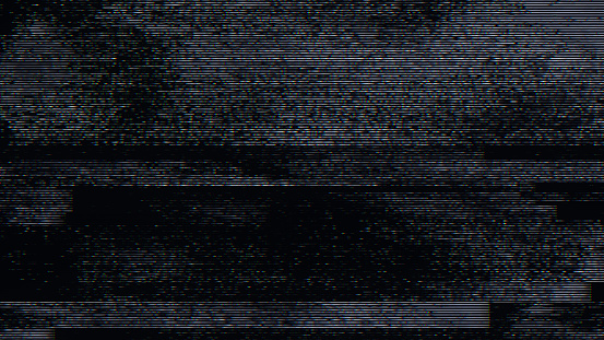Glitch noise static television VFX pack. Visual video effects stripes background, CRT tv screen no signal glitch effect
