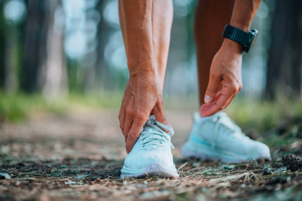 istock Lace up and make your way to the end 1578584287