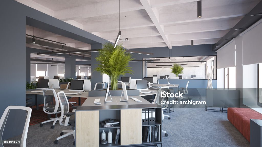 Office Visualization Render Interior Design Computer Generated Image Of Office Architectural ...