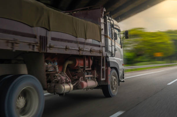istock Cargo truck moving on highways 1578711165