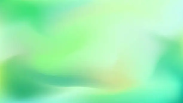 Vector illustration of Blurred defocused pastel green nature abstract background