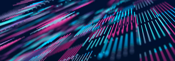 istock Abstract digital background. Big data stream. The concept of science, technology, business, space. 3d rendering 1578742339
