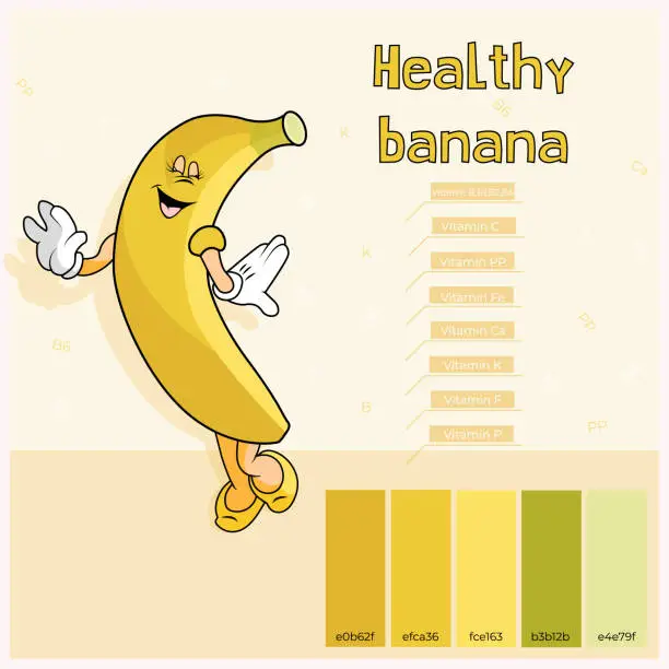 Vector illustration of Желтый банан