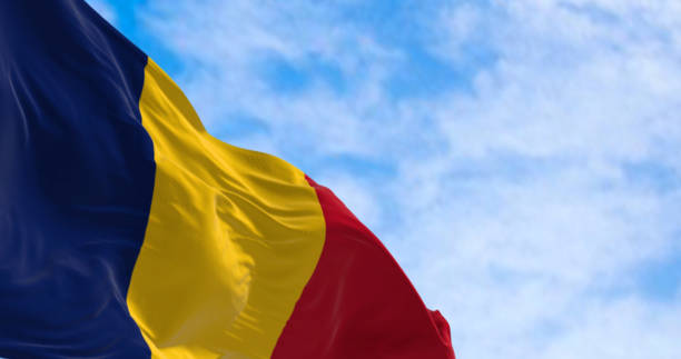 istock Chad national flag waving in the wind on a clear day 1578761133