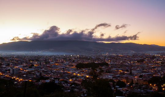 City of Oaxaca at sunrise