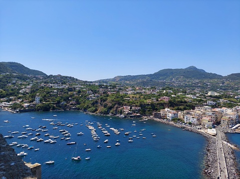 Aerial view of Capri Island, Italy