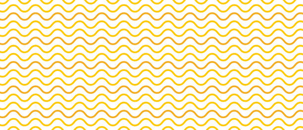 이탈리안 파스타 패턴. 스파게티와 라면은 노란색 바탕에 있다. 분리된 벡터 일러스트레이션 - rounders stock illustrations