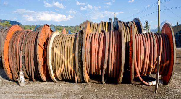 istock Heavy duty metal reels. 1578966871