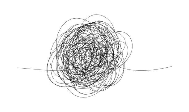 istock Transformation stress in psychology. Mental health concept. Chaos solving. Flat vector illustration 1578978322