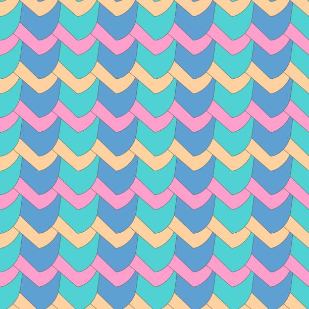 Seamless abstract geometry pattern. Simple background on blue, pink, yellow colors. Illustration. Abstract waves. Designed for textile fabrics, wrapping paper, background, wallpaper, cover. Seamless abstract geometry pattern. Simple background on blue, pink, yellow colors. Illustration. Abstract waves. Designed for textile fabrics, wrapping paper, background, wallpaper, cover. leather backgrounds textured suede stock illustrations