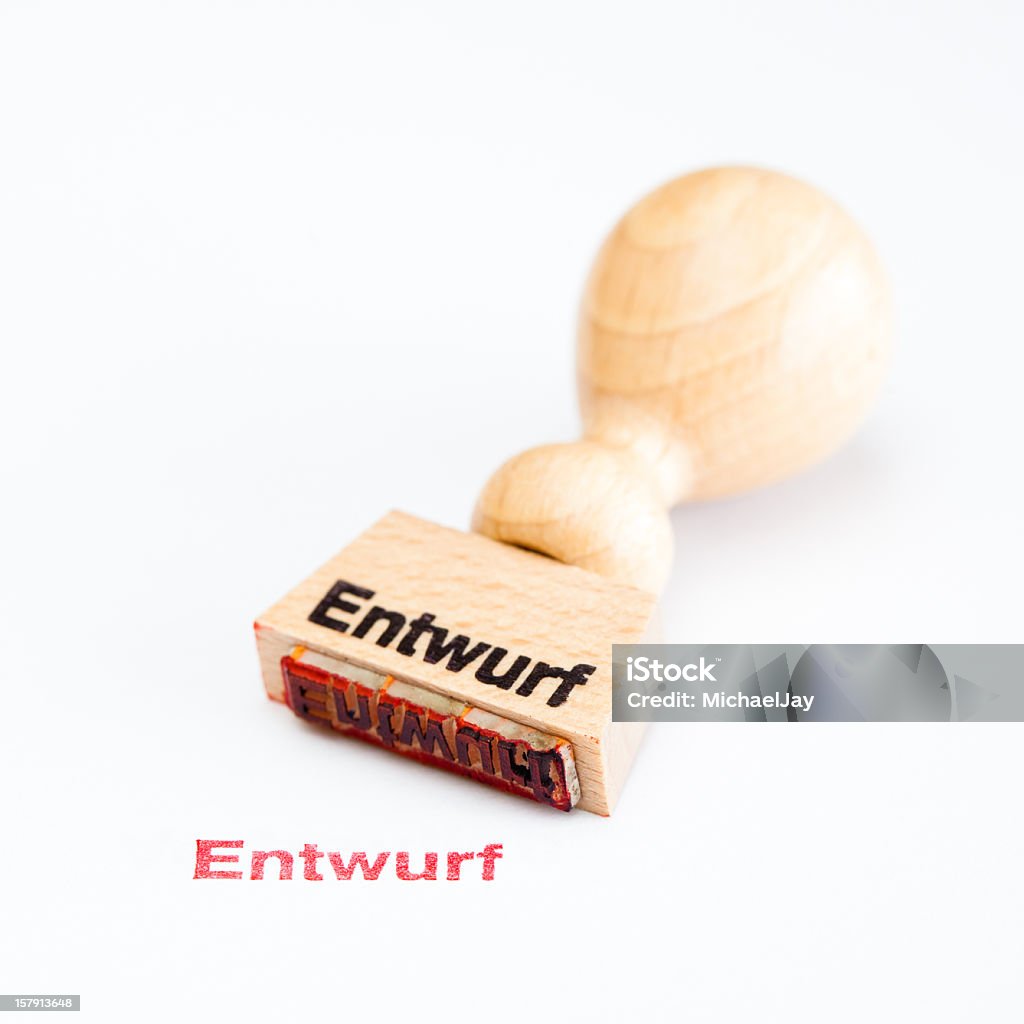 Carimbo com o texto alemão "Entwurf" ("projecto" - Royalty-free Carimbo Foto de stock