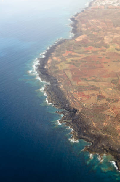 istock Tilt shift city view - miniature Tenerife coast 157913658