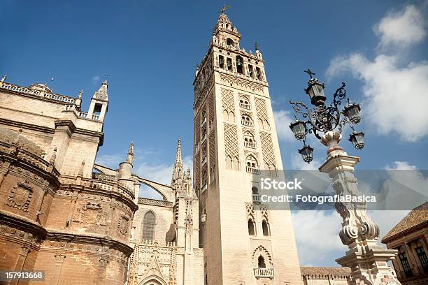 Cathedral And Giralda Seville Spain Stock Photo - Download Image Now - La Giralda, Seville, Andalusia