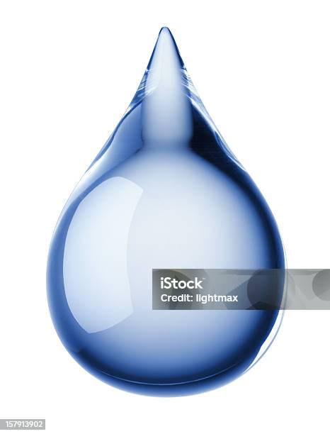 Water Drop Stock Photo - Download Image Now - Blue, Color Image, Cut Out