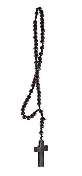 Rosary with clipping path stock photo