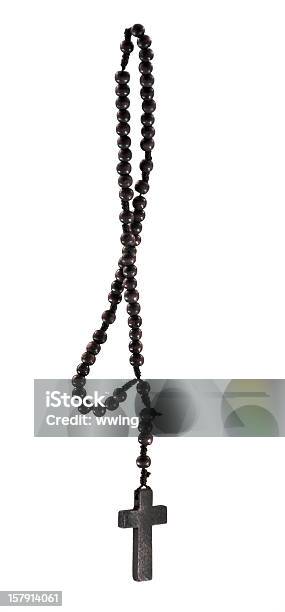 Rosary With Clipping Path Stock Photo - Download Image Now - Rosary Beads, Cross Shape, Religious Cross