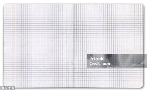 Ejercicio Libro Sobre Fondo Blanco Con Trazado De Recorte Foto de stock y más banco de imágenes de Papel para gráficos