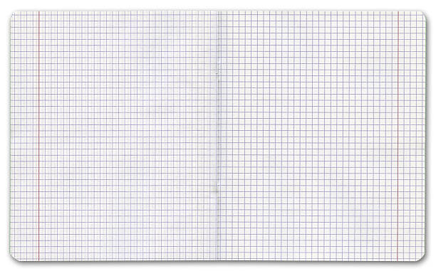 Exercise book on white background, clipping path High resolution exercise book isolated with clipping path (w/o shadow) graph paper photos stock pictures, royalty-free photos & images