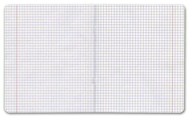 High resolution exercise book isolated with clipping path (w/o shadow)