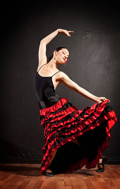 Flamenco dancer A beautiful young woman dances the Flamenco female salsa dancer stock pictures, royalty-free photos & images