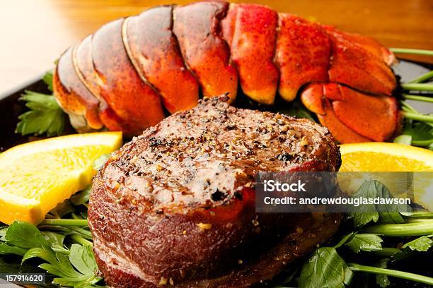 Steak Amp Lobster Stock Photo - Download Image Now - Lobster - Seafood, Tail, Tail Fin