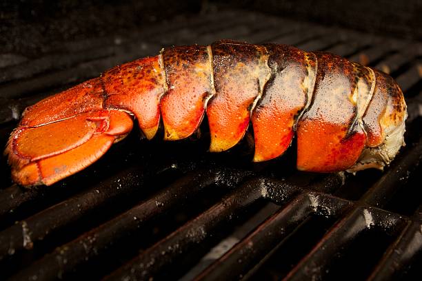istock Lobster tail on the grill 157914705