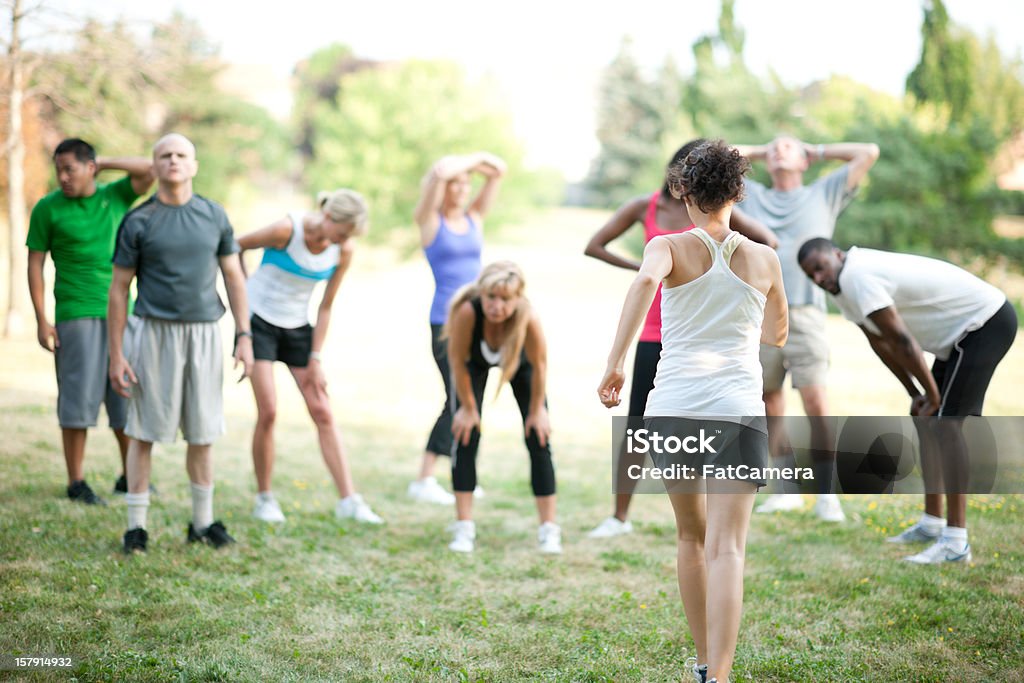 Fitness A group workout. Active Lifestyle Stock Photo