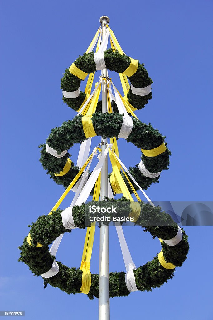 Three wreaths and blue sky in the background. Bavaria Stock Photo