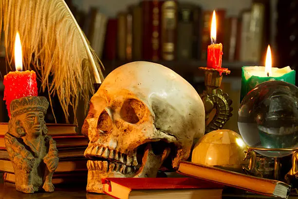 Photo of Skull and Candles Magic Desk