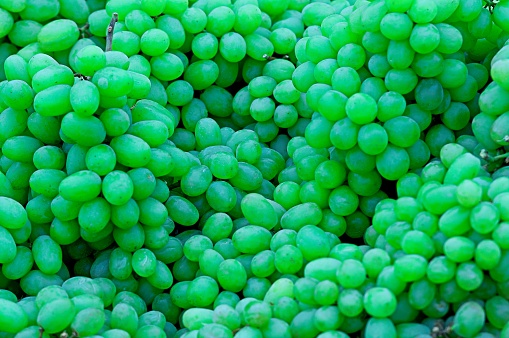 Green Grapes on sale at a Farmers Market