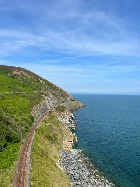 Ireland railroad tracks in nature