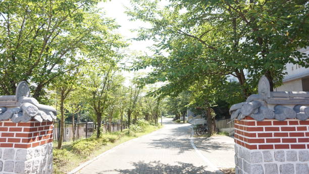 istock Apartment gate in south korea 1579396631