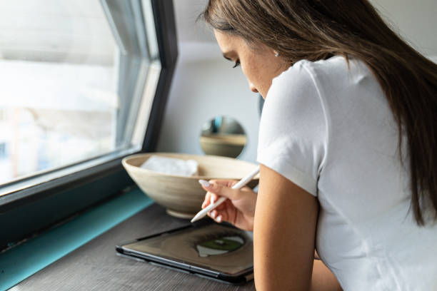 istock E-learning. Homeschooling Gen Z girl. 1579446380