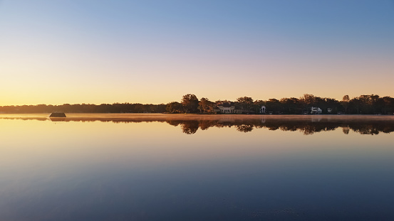 A view of Lake Virginia during morning sunrise.